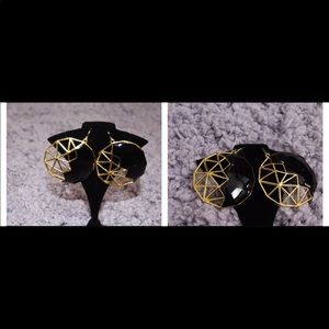 Black And gold hoops